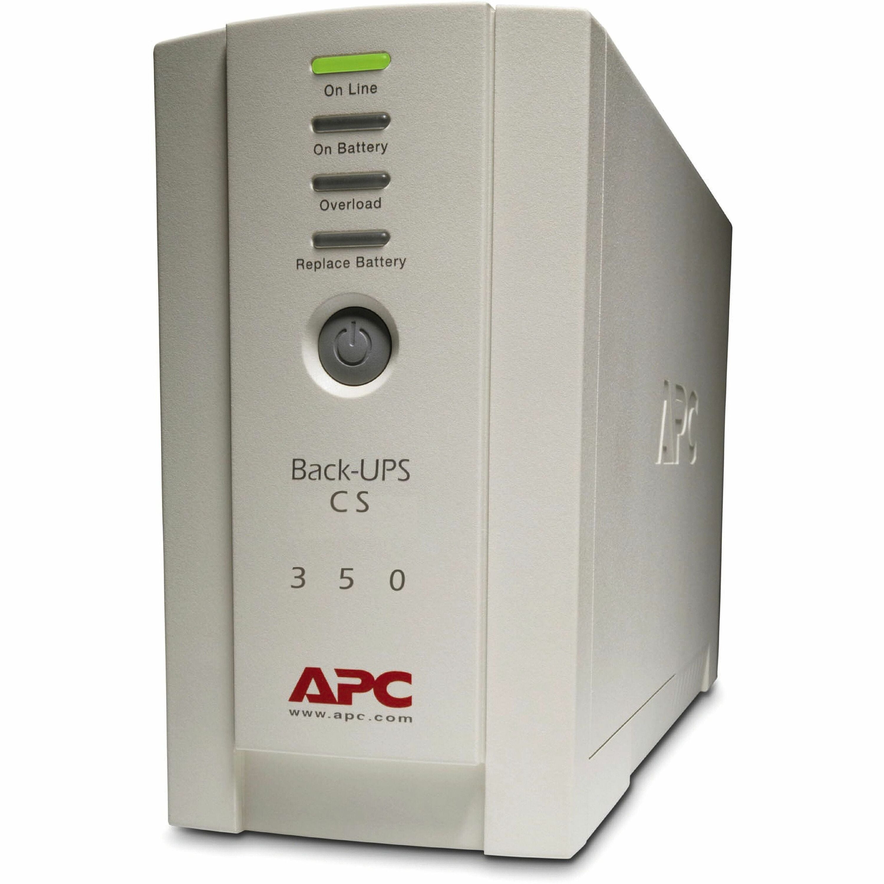 APC Back-UPS CS 350VA, 120V, 6 NEMA outlets (4 surge) - BK350