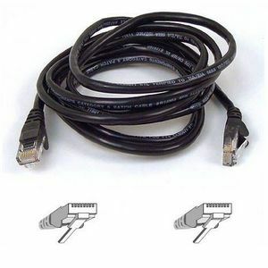 Belkin 7ft Copper Cat5e Cable - 24 AWG Wires - Black - A3L791-07-BLK