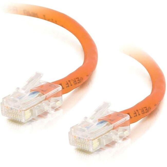 C2G-3ft Cat5e Non-Booted Crossover Unshielded (UTP) Network Patch Cable - Orange - 24494