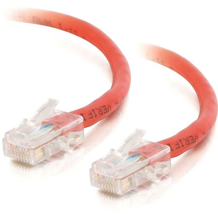 C2G-7ft Cat5e Non-Booted Crossover Unshielded (UTP) Network Patch Cable - Red - 24510