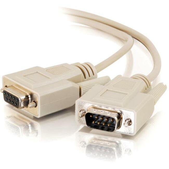 C2G 10ft DB9 M/F Extension Cable - Beige - 02712