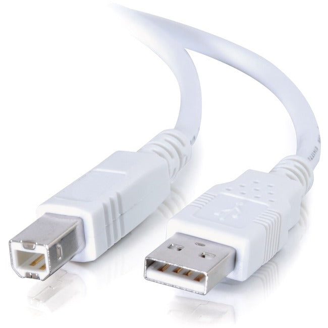 C2G 9.8ft USB to USB B Cable - USB A to USB B - USB 2.0 - White - M/M - 13400