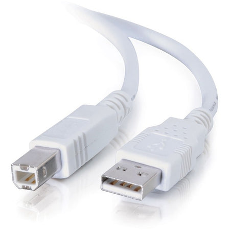 C2G 6.6ft USB to USB B Cable - USB A to USB B - USB 2.0 - White - M/M - 13172