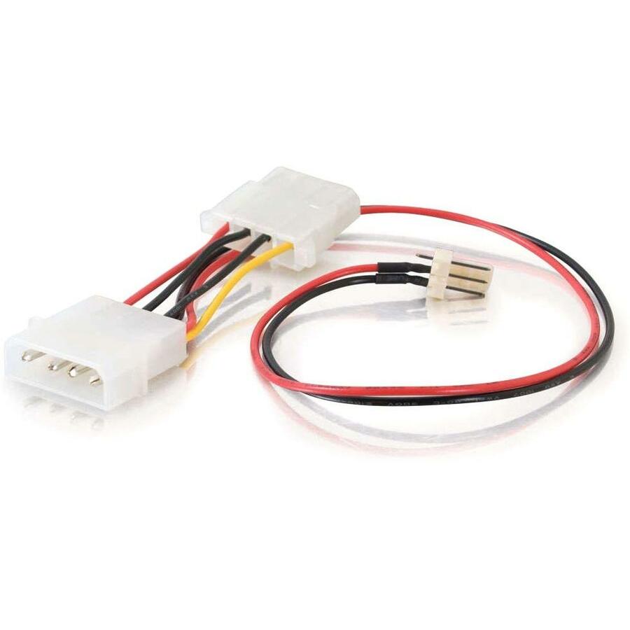 C2G 6in 3-pin Fan to 4-pin Pass-Through Power Adapter Cable - 27078