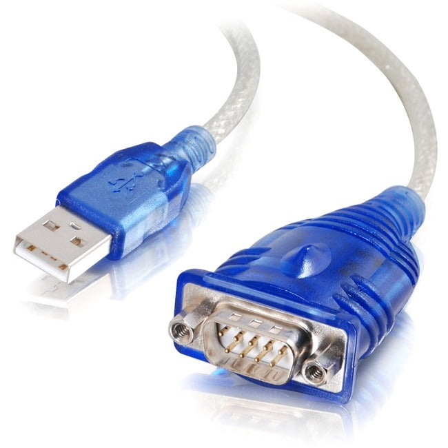 C2G 1.5ft USB to Serial Cable - USB to DB9 Serial RS232 Cable - M/M - 26886