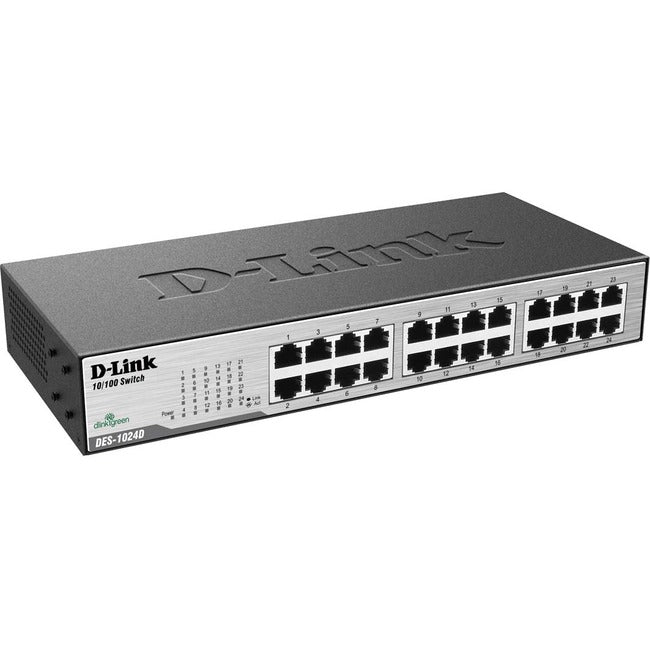 D-Link DES-1024D 24-Port 10/100 Unmanaged Metal Desktop or Rackmount Switch - DES-1024D