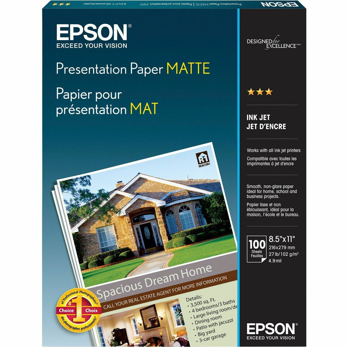 Epson Matte Inkjet Presentation Paper - White - S041062