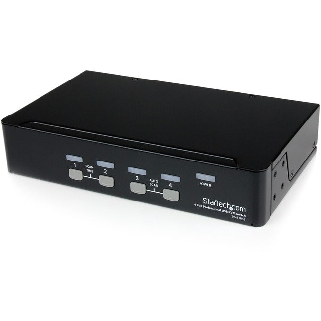 StarTech.com StarView SV431USB - KVM switch - USB - 4 ports - 1 local user - USB - 1U - SV431USB