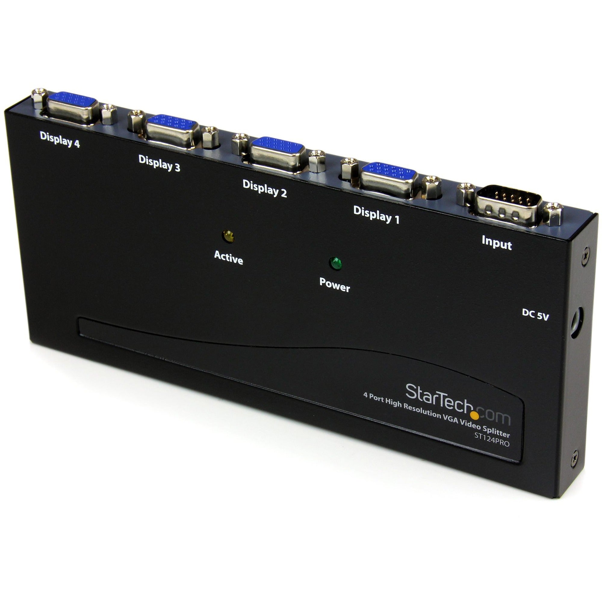 StarTech.com 4 Port High Resolution VGA Video Splitter - 300 MHz - VideoView Pro 47 Port High Resolution 300 MHz Video Splitter - Video splitter - 4 ports - ST124PRO