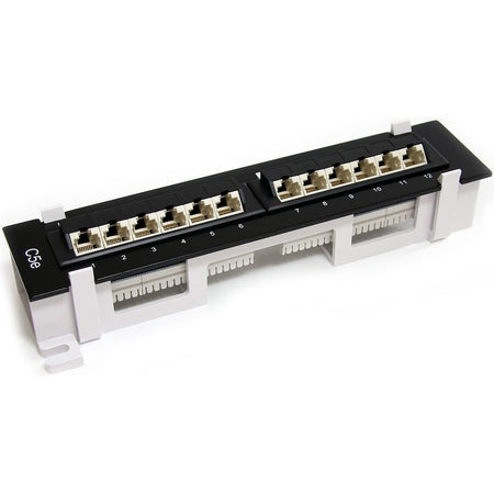 StarTech.com 1U 12 Port Wall Mount Cat5e 110 Patch Panel - 45 Degree - PANEL4512