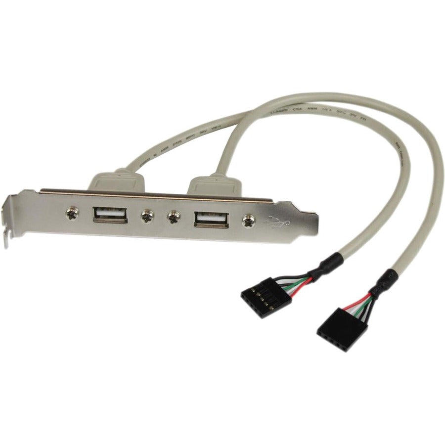 StarTech.com 2 Port USB A Female Slot Plate Adapter Cable - USBPLATE