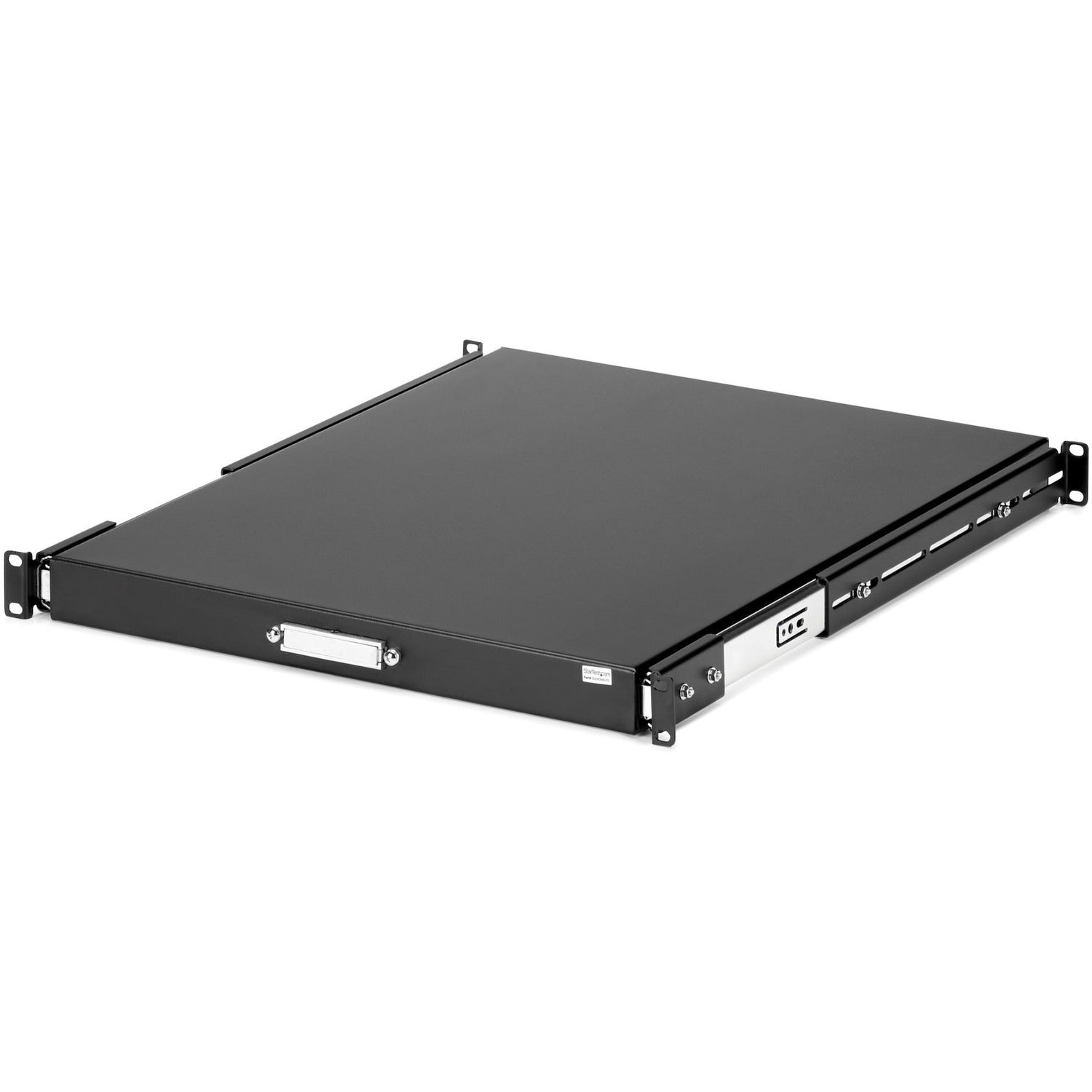 StarTech.com 1U Sliding Server Rack Mount Keyboard Shelf Tray, 55lbs (25Kg), 22in (55cm) Deep Steel Pull Out Drawer for 19" Equipment Rack - SLIDESHELFD