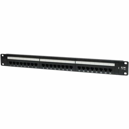 Eaton Tripp Lite Series 24-Port 1U Rack-Mount Cat5e 110 Patch Panel, 568B, RJ45 Ethernet, TAA - N052-024
