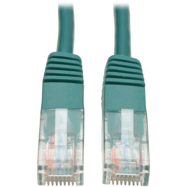 Eaton Tripp Lite Series Cat5e 350 MHz Molded (UTP) Ethernet Cable (RJ45 M/M), PoE - Green, 3 ft. (0.91 m) - N002-003-GN