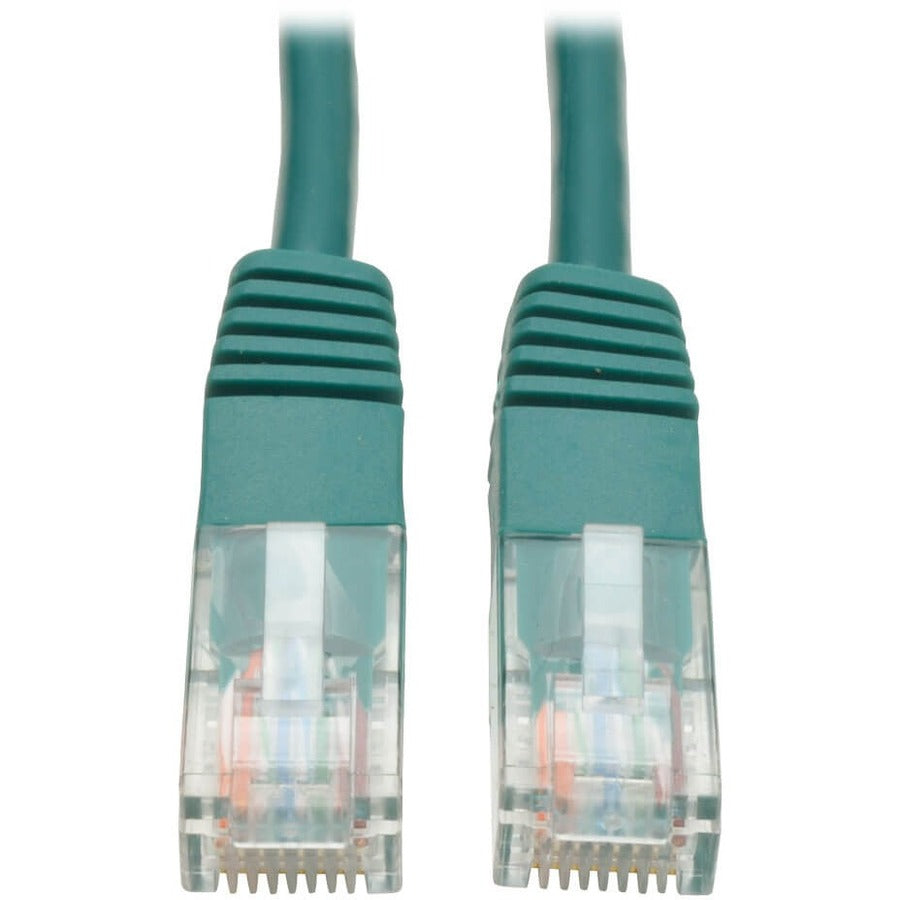 Eaton Tripp Lite Series Cat5e 350 MHz Molded (UTP) Ethernet Cable (RJ45 M/M), PoE - Green, 10 ft. (3.05 m) - N002-010-GN