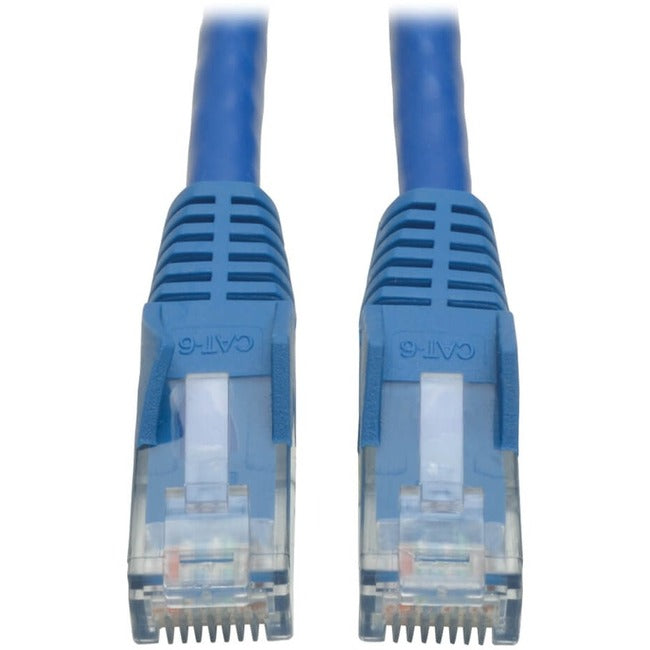 Eaton Tripp Lite Series Cat6 Gigabit Snagless Molded (UTP) Ethernet Cable (RJ45 M/M), PoE, Blue, 3 ft. (0.91 m) - N201-003-BL