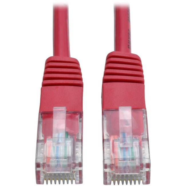 Eaton Tripp Lite Series Cat5e 350 MHz Molded (UTP) Ethernet Cable (RJ45 M/M), PoE - Red, 7 ft. (2.13 m) - N002-007-RD