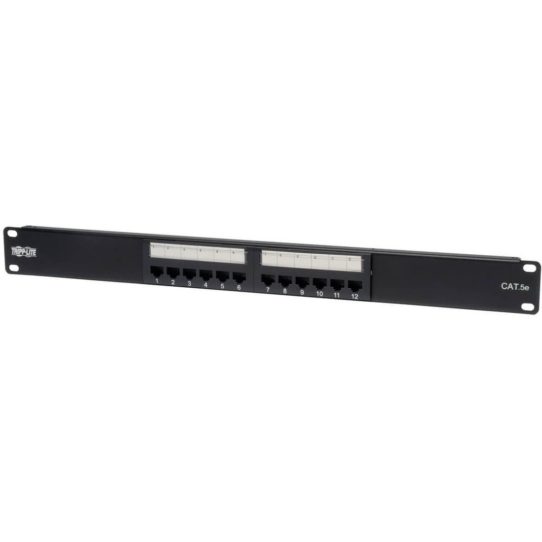 Tripp Lite by Eaton 12-Port 1U Rack-Mount Cat5e 110 Patch Panel, 568B, RJ45 Ethernet, TAA - N052-012