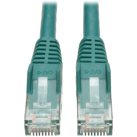 Eaton Tripp Lite Series Cat6 Gigabit Snagless Molded (UTP) Ethernet Cable (RJ45 M/M), PoE, Green, 3 ft. (0.91 m) - N201-003-GN