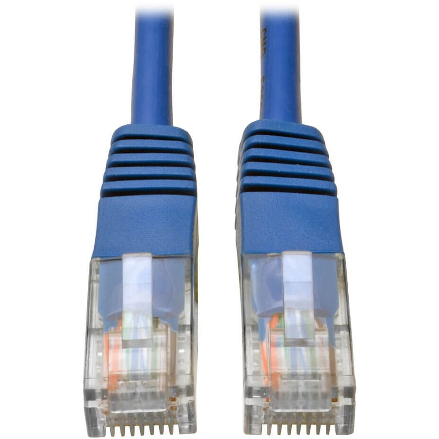 Tripp Lite by Eaton Cat5e 350 MHz Molded (UTP) Ethernet Cable (RJ45 M/M) PoE - Blue 14 ft. (4.27 m) - N002-014-BL