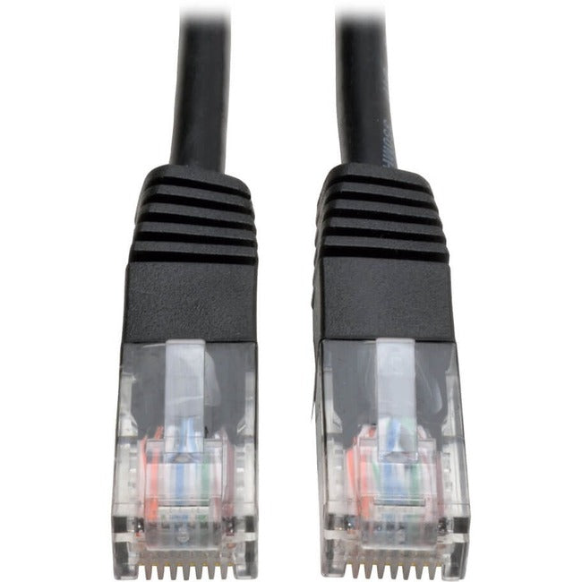Eaton Tripp Lite Series Cat5e 350 MHz Molded (UTP) Ethernet Cable (RJ45 M/M), PoE - Black, 3 ft. (0.91 m) - N002-003-BK