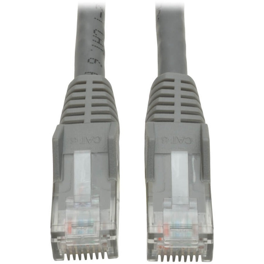 Eaton Tripp Lite Series Cat6 Gigabit Snagless Molded (UTP) Ethernet Cable (RJ45 M/M), PoE, Gray, 3 ft. (0.91 m) - N201-003-GY