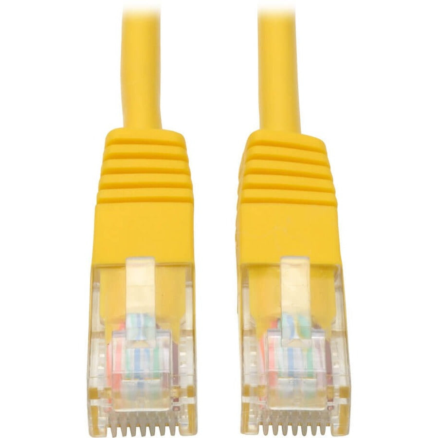 Eaton Tripp Lite Series Cat5e 350 MHz Molded (UTP) Ethernet Cable (RJ45 M/M), PoE - Yellow, 7 ft. (2.13 m) - N002-007-YW
