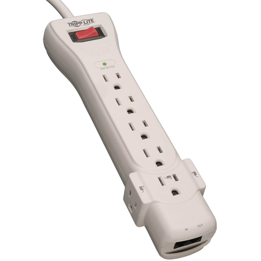 Eaton Tripp Lite Series Protect It! 7-Outlet Surge Protector, 6 ft. (1.83 m) Cord, 1080 Joules, Fax/Modem Protection, RJ11 - SUPER6TEL
