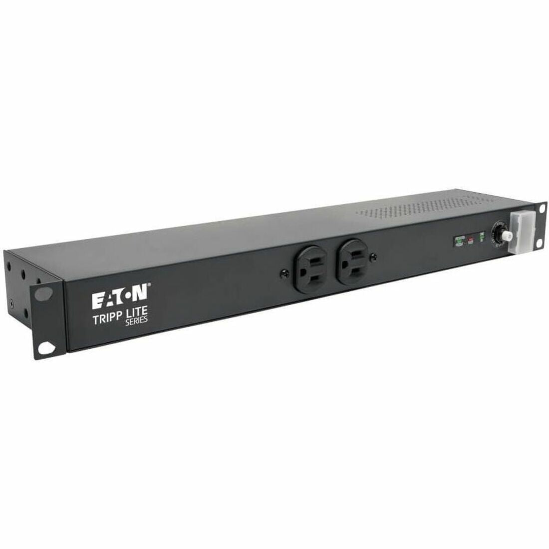 Eaton Tripp Lite Series Isobar 12-Outlet Network Server Surge Protector, 15 ft. (4.57 m) Cord with 5-20P Plug, 3840 Joules, Diagnostic LEDs, 1U Rackmount - IBAR12-20ULTRA