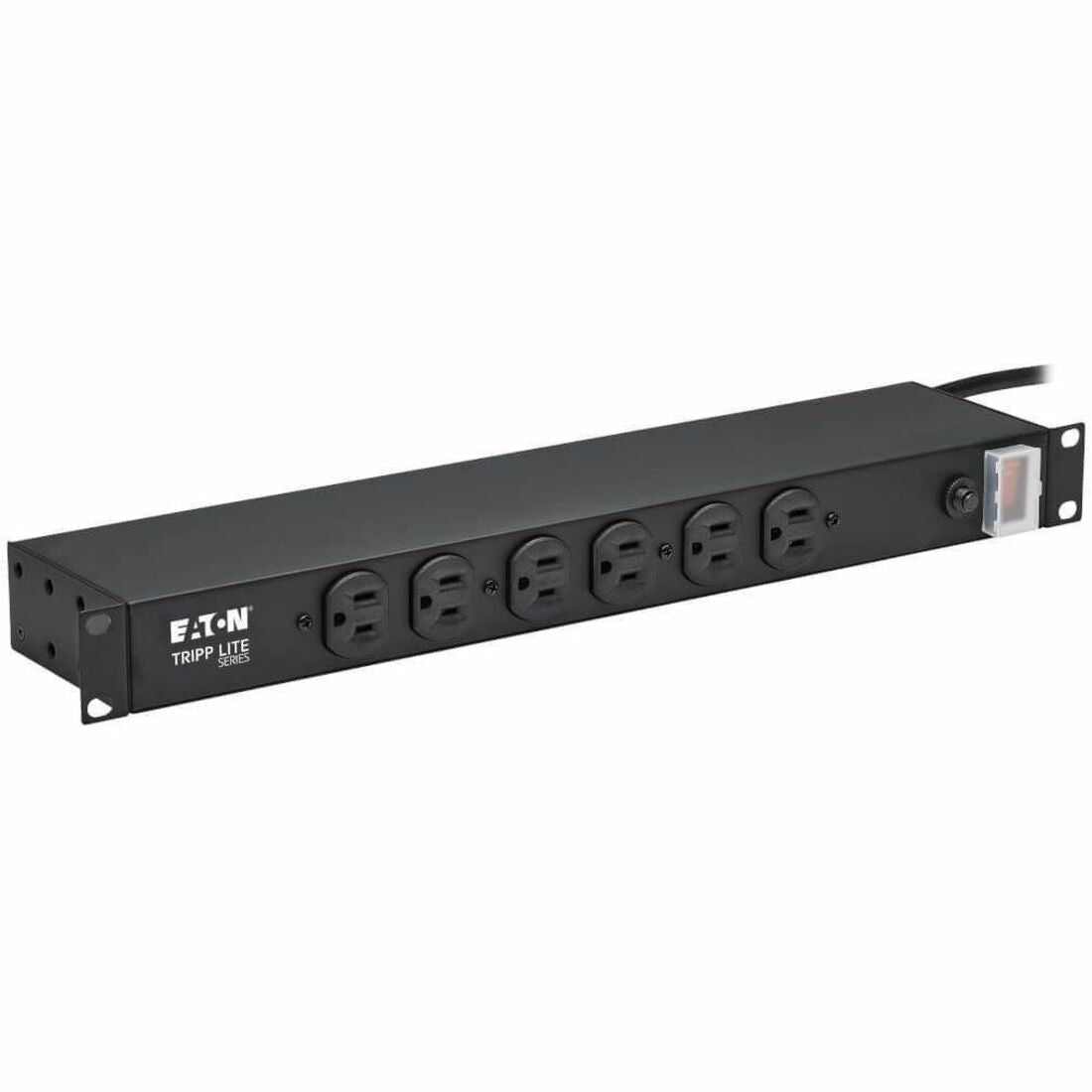 Tripp Lite by Eaton 1U Rack-Mount Power Strip 120V 15A 5-15P 12 Outlets (6 Front-Facing 6-Rear-Facing) 15 ft. (4.57 m) Cord - RS-1215
