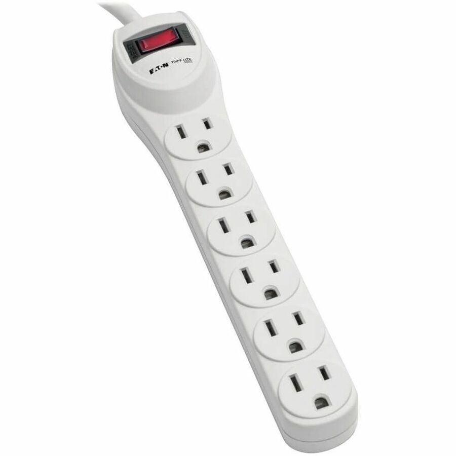 Eaton Tripp Lite Series Protect It! 6-Outlet Home Computer Surge Protector, 2 ft. (0.61 m) Cord, 180 Joules - TLP602