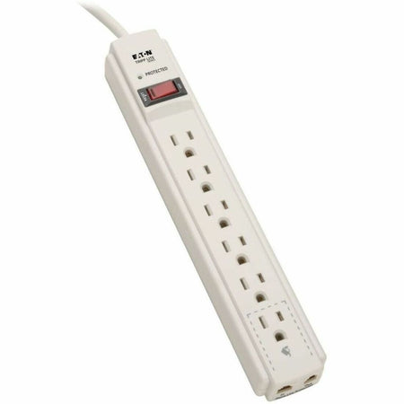 Eaton Tripp Lite Series Protect It! 6-Outlet Surge Protector, 4 ft. (1.22 m) Cord, 790 Joules, Tel/Fax/Modem Protection - TLP604TEL