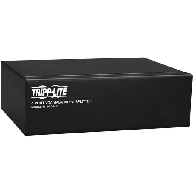 Tripp Lite by Eaton 4-Port VGA/SVGA Video Splitter with Signal Booster, High Resolution Video, 350MHz, (HD15 M/4xF) - B114-004-R