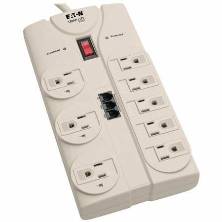 Eaton Tripp Lite Series Protect It! 8-Outlet Computer Surge Protector, 8 ft. (2.43 m) Cord, 2160 Joules, Tel/Modem/Fax Protection - TLP808TEL
