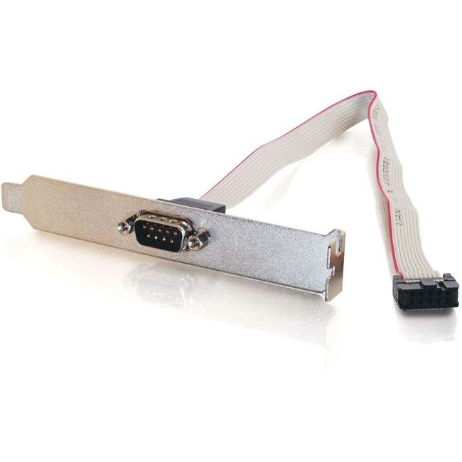 C2G DB9 Male Serial Add-A-Port Adapter with Bracket - 09480