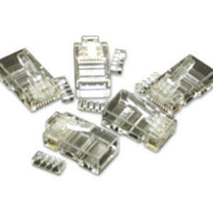 C2G RJ45 Cat5E Modular Plug (with Load Bar) for Round Solid/Stranded Cable - 50pk - 27574