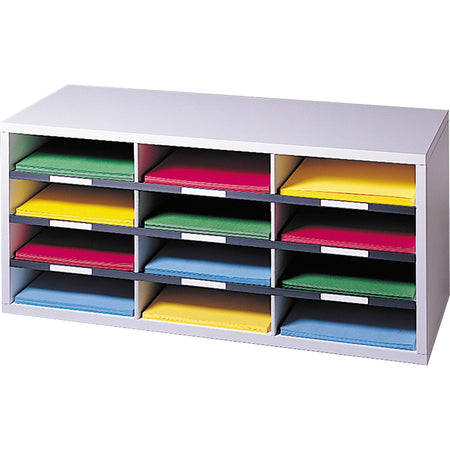 Fellowes 12-Compartment Sorter Literature Organizer - 25004