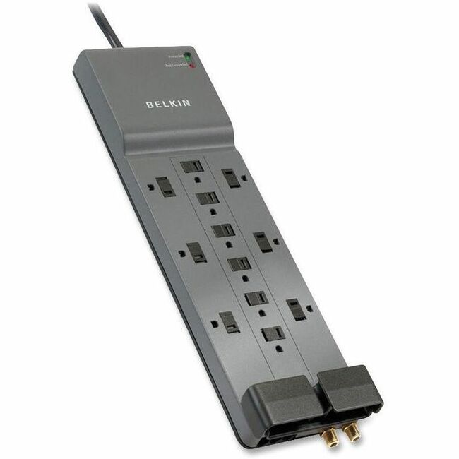 Belkin 12-Outlet Home/Office Surge Protector with 8-foot cord - 8 foot Cable - Black - 3780 Joules - BE11223008