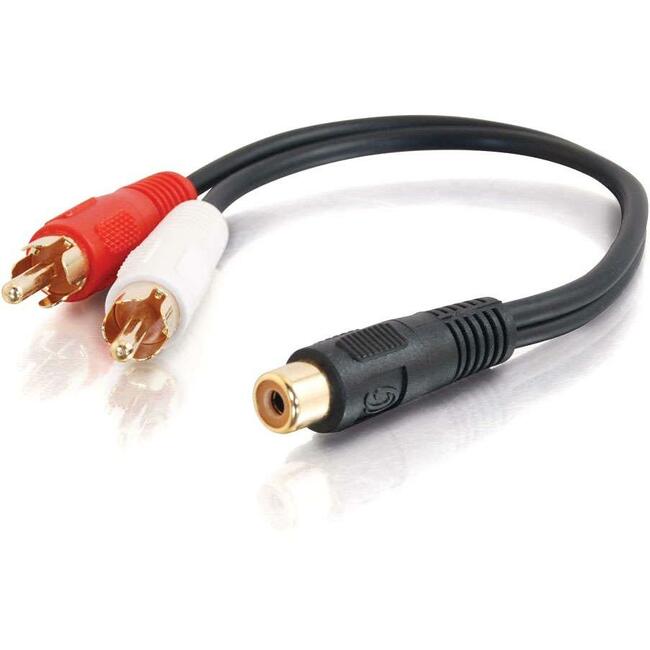 C2G 6in Value Series One RCA Female to Two RCA Male Y-Cable - 03181