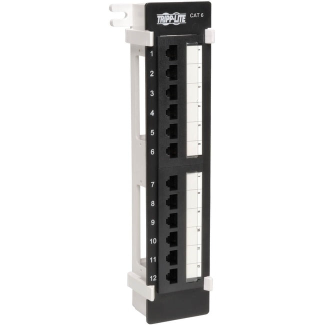 Tripp Lite by Eaton 12-Port Cat6/Cat5 Wall-Mount Vertical 110 Patch Panel, TAA - N250-012