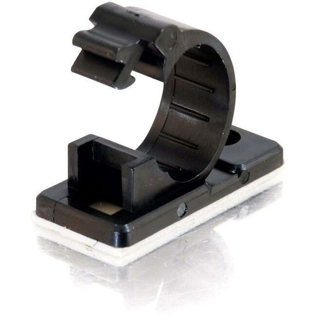 C2G .68in Self-Adhesive Cable Clamp - 50pk - 43053