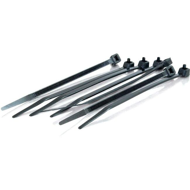 C2G 6in Cable Ties - Black - 100pk - 43037