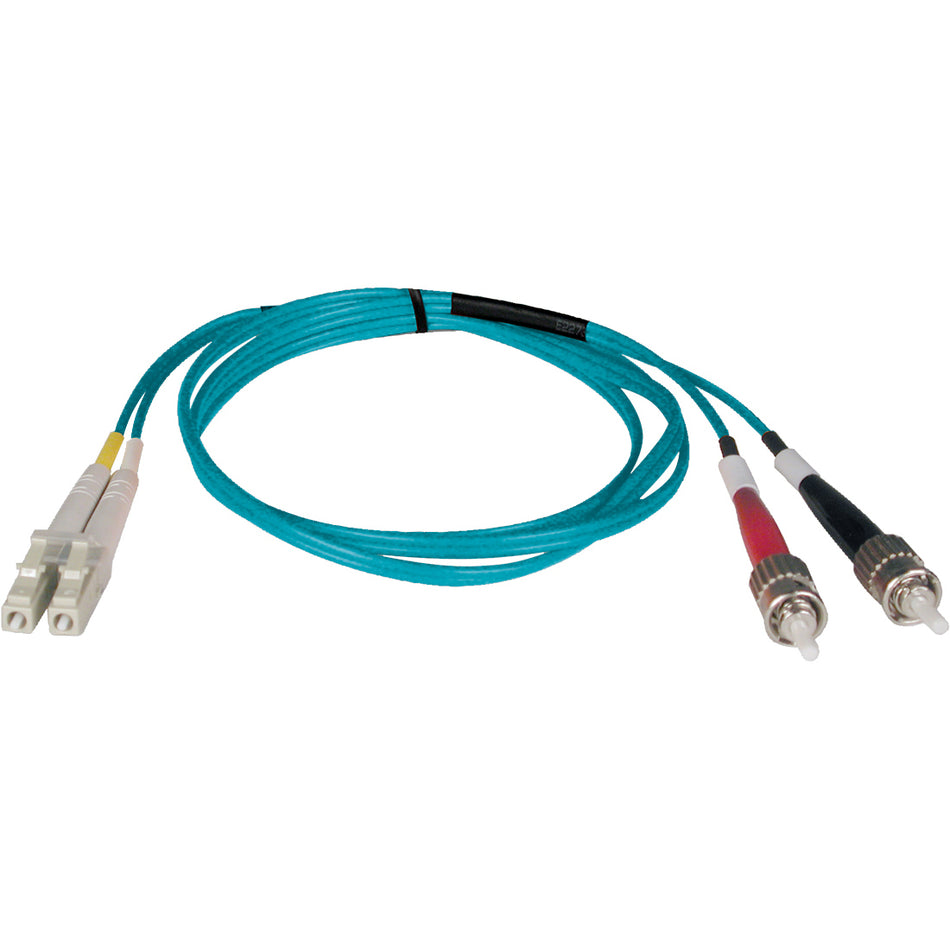 Tripp Lite by Eaton 5M 10Gb Duplex Multimode 50/125 OM3 LSZH Fiber Optic Patch Cable LC/ST Aqua 16' 16ft 5 Meter - N818-05M