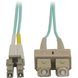 Tripp Lite by Eaton 1M 10Gb Duplex Multimode 50/125 OM3 LSZH Fiber Optic Patch Cable LC/SC Aqua 3' 3ft 1 Meter - N816-01M