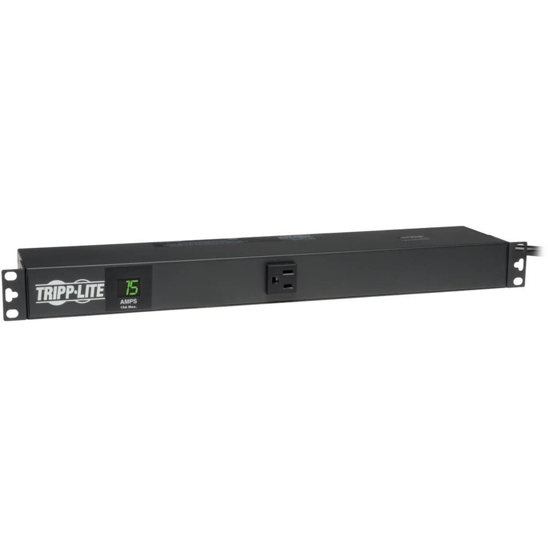 Tripp Lite by Eaton 1.4kW Single-Phase Local Metered PDU, 120V Outlets (13 5-15R), 5-15P, 100-127V Input, 15 ft. (4.57 m) Cord, 1U Rack-Mount - PDUMH15