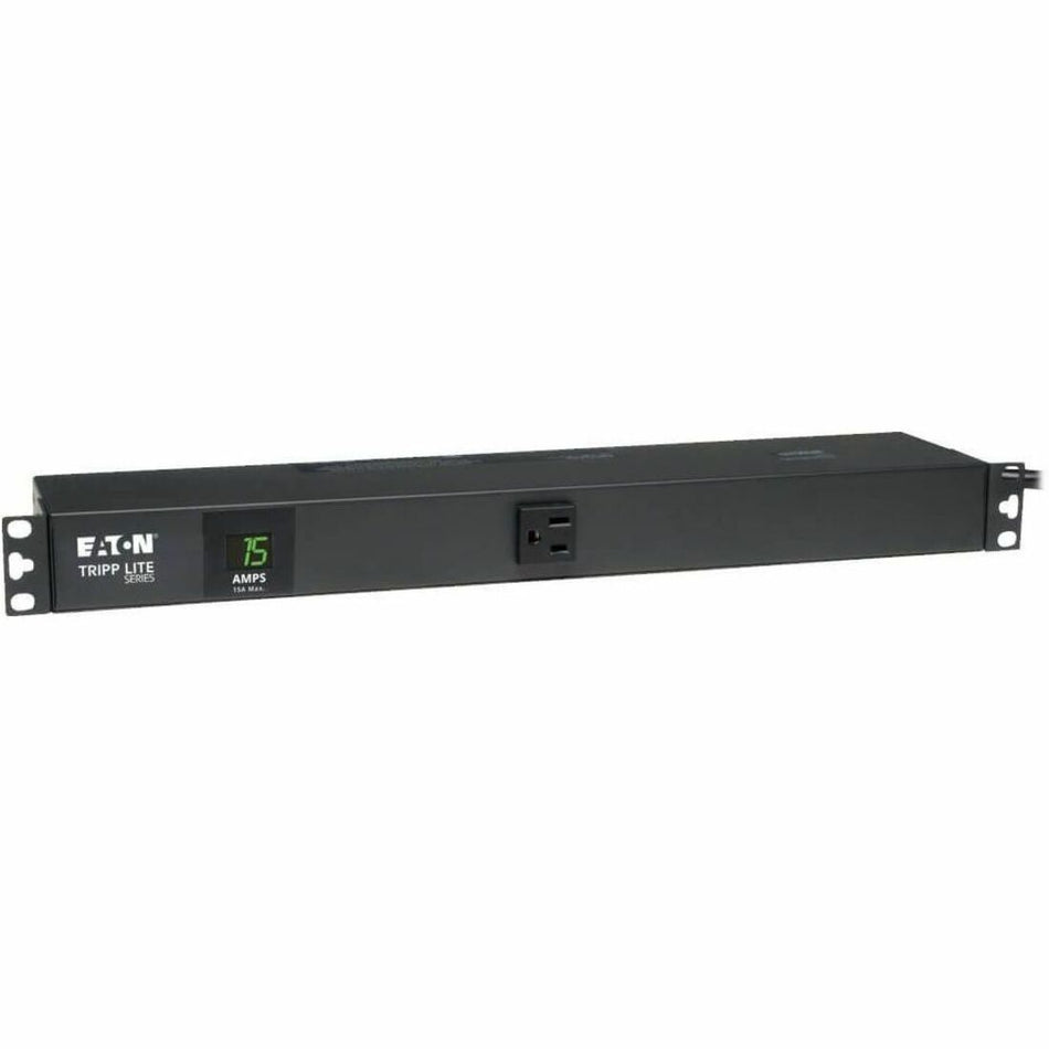 Tripp Lite by Eaton PDU 1.4kW Single-Phase Local Metered PDU 120V Outlets (13 5-15R) 5-15P 100-127V Input 15 ft. (4.57 m) Cord 1U Rack-Mount - PDUMH15