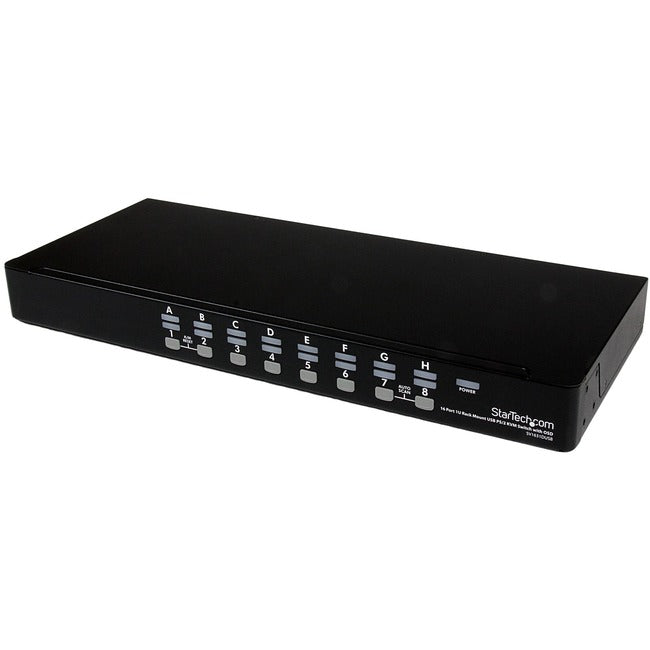 StarTech.com 16 Port 1U Rackmount USB PS/2 KVM Switch with OSD - SV1631DUSB