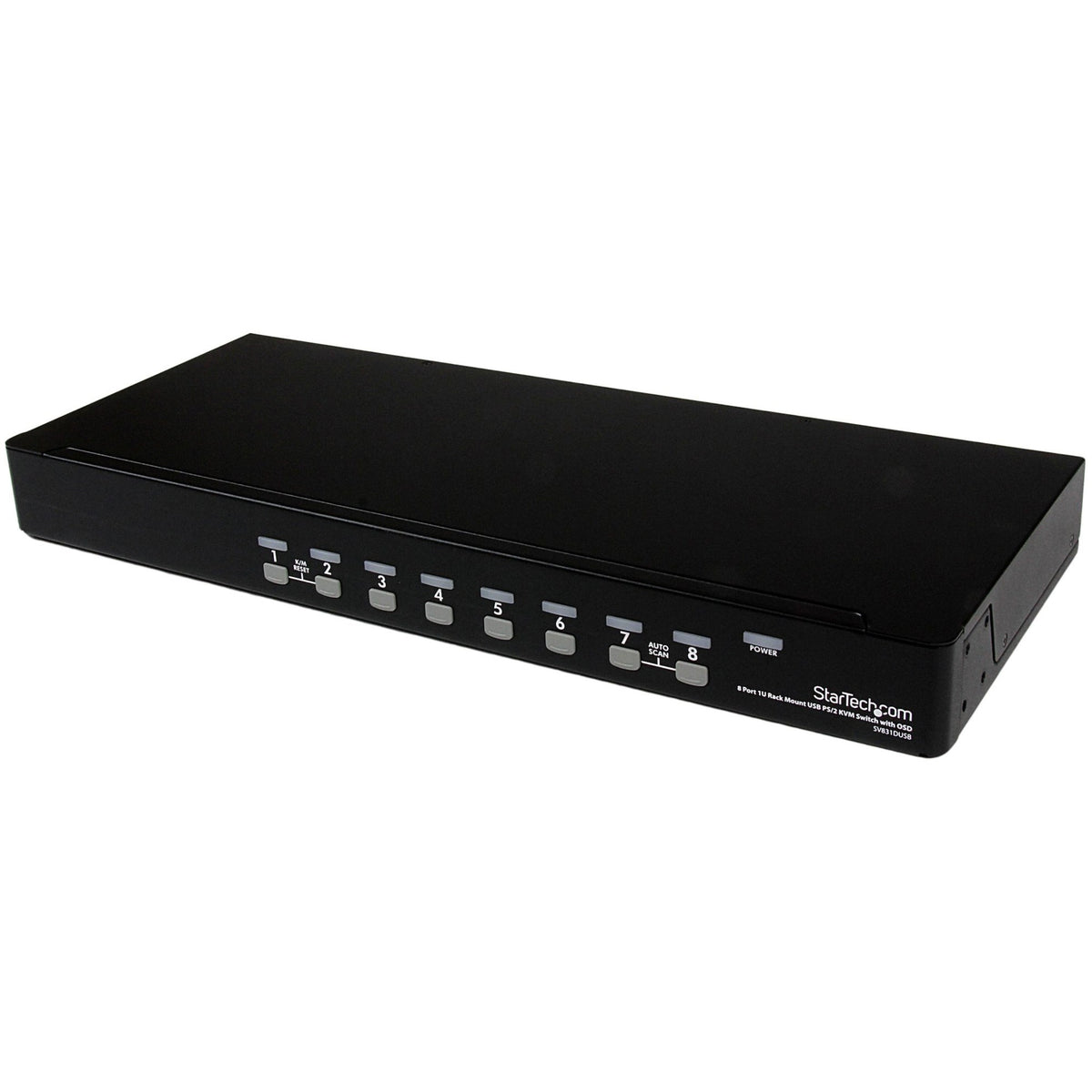 StarTech.com 8 Port 1U Rackmount USB PS/2 KVM Switch with OSD - SV831DUSB