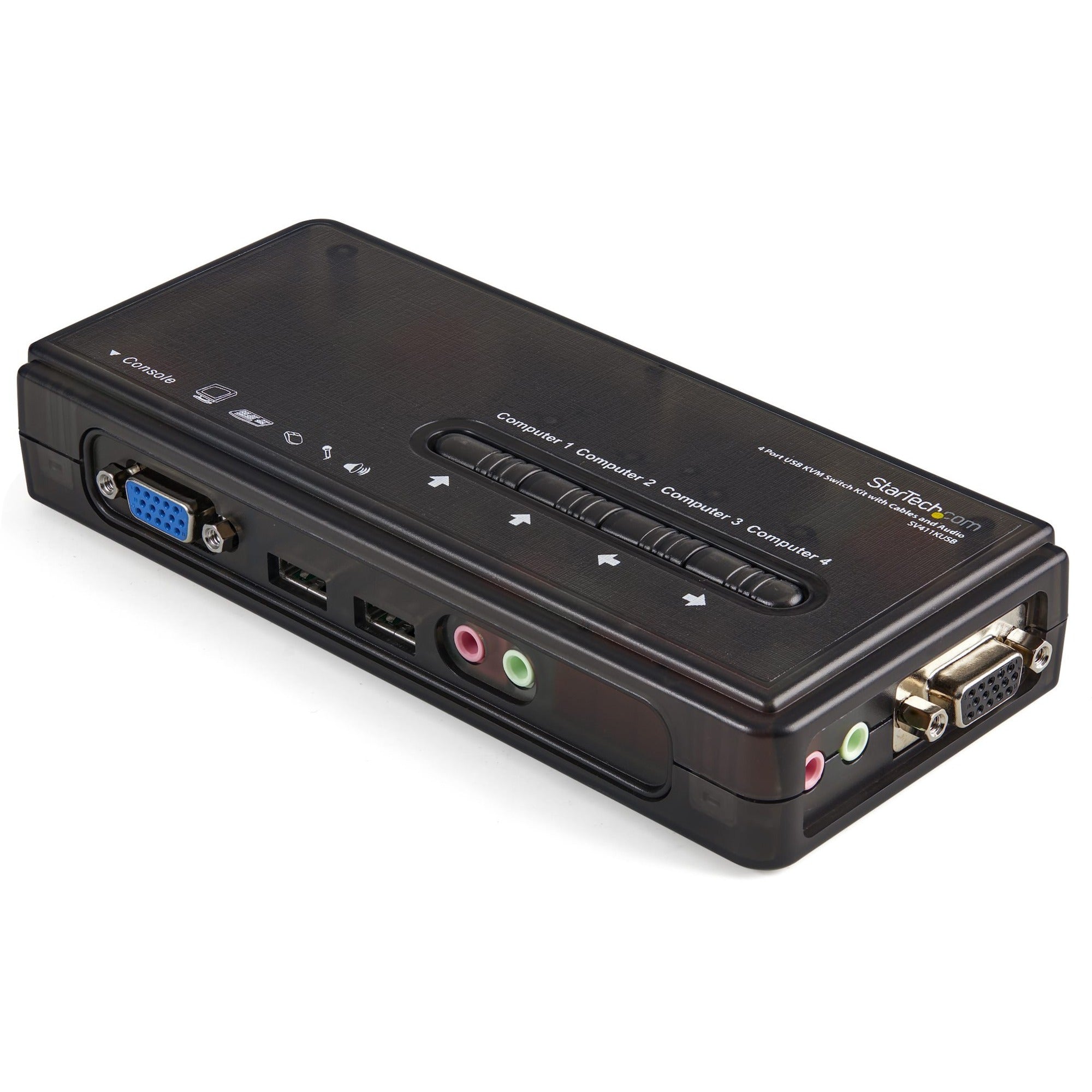 StarTech.com SV411KUSB - KVM / audio switch - USB - 4 ports - 1 local user - SV411KUSB