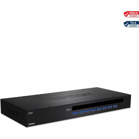TRENDnet 16-Port Rack Mount USB KVM Switch, VGA and USB Connection, Supports USB and PS/2, Auto-Scan, Device Monitoring, Audible Feedback, Plug and Play, Hot Pluggable, Rack Mountable, Black, TK-1603R - TK-1603R